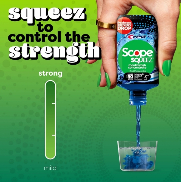 ⭐4/$15 Crest Scope Squeez Mouthwash Concentrate, Cool Peppermint - Picture 7 of 11